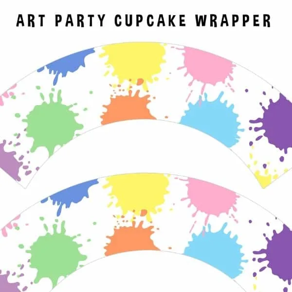 Art Party Cupcake Wrappers