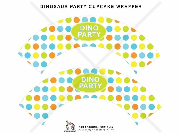 Dinosaur Cupcake Wrapper