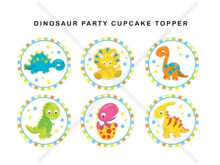 Dinosaur Cupcake Toppers