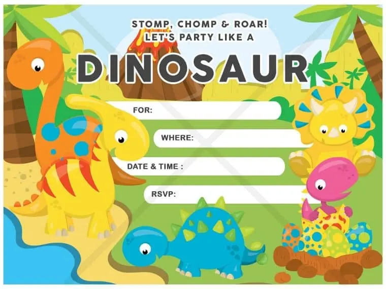 Dinosaur party Invitation