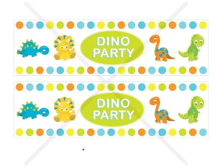 Dinosaur Waterbottle Labels