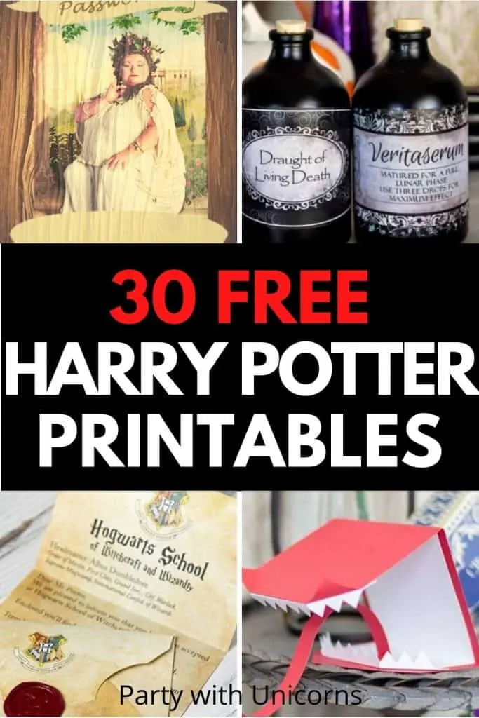 30 free harry potter printables crafts party decor games and more party with unicorns