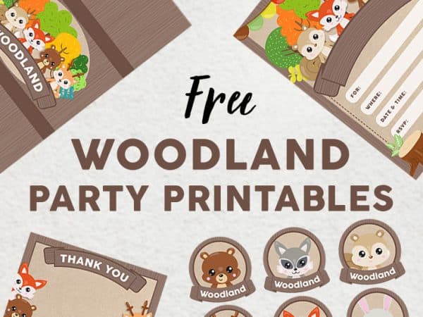 Woodland Party Printables set