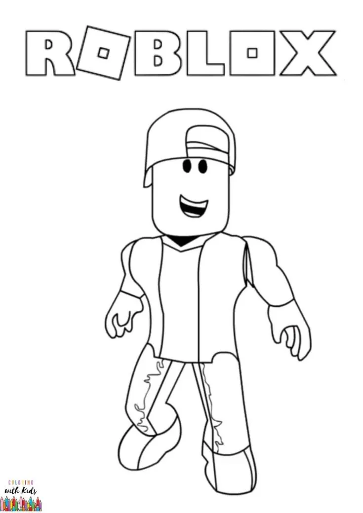 Roblox Unicorn Avatar Coloring Page