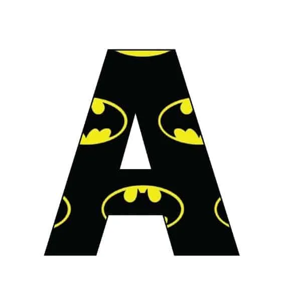 batman clipart letters uppercase party with unicorns