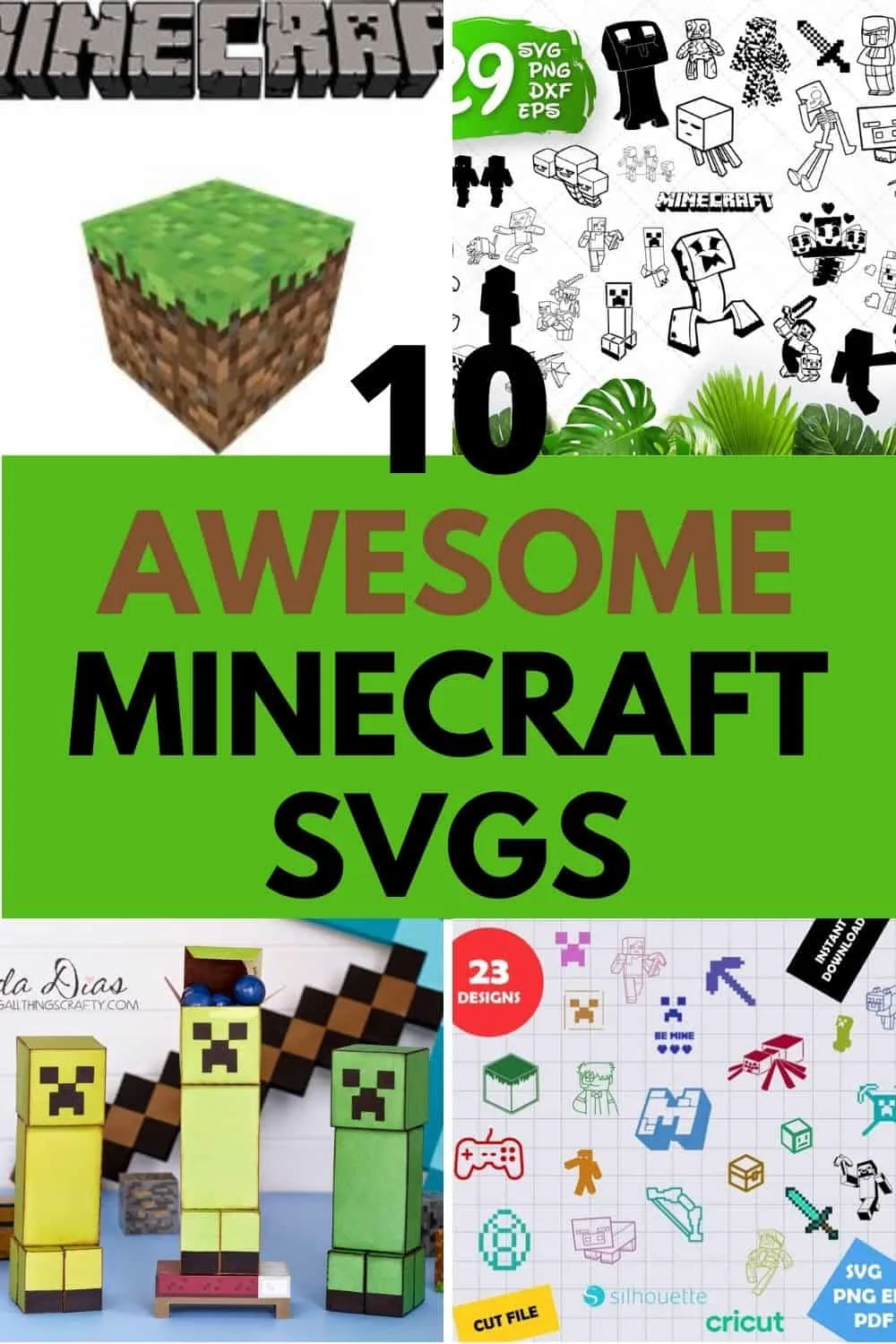 10 Fun Minecraft SVGs - Logo, Font, Creepers, and More!
