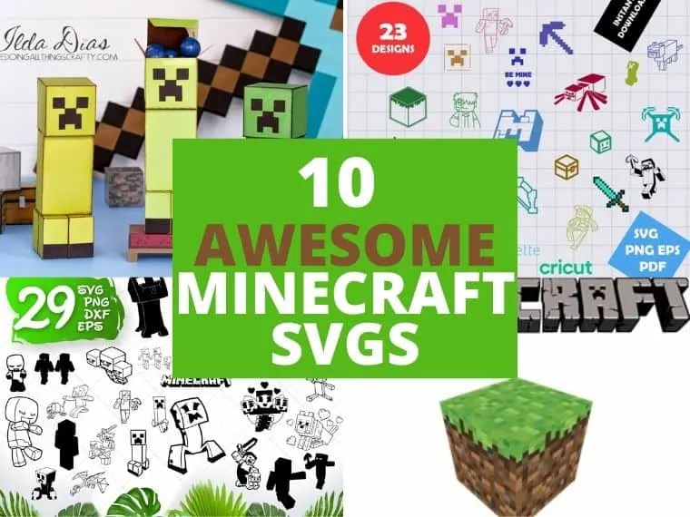10 Fun Minecraft SVGs - Logo, Font, Creepers, and More!