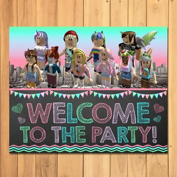 15 Fun Roblox Party Ideas Roblox Cake - girl roblox invitation template