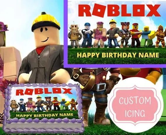 26 Roblox Cake Ideas Recipes Tutorials Tips And Supplies - roblox custom gift etsy