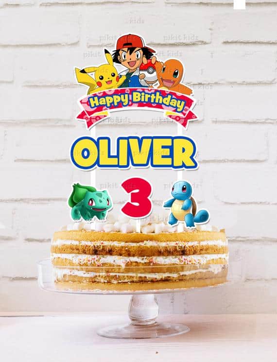 How to Make a Pokemon Cake Topper with Cricut - Sprinkled with Paper