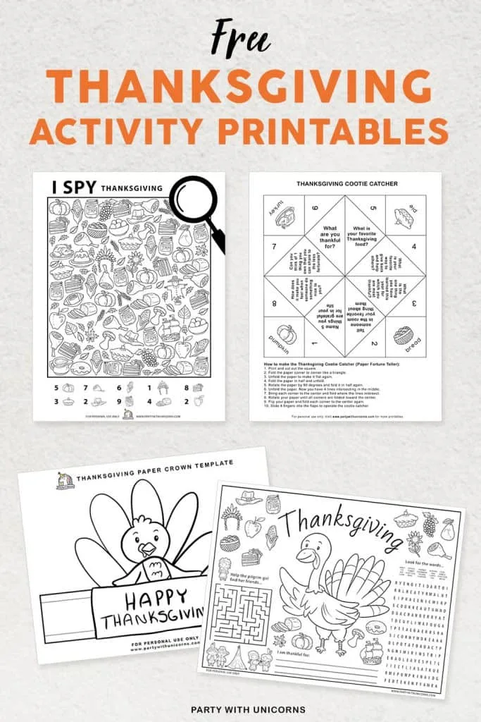 27 Free Printable Thanksgiving Games for Adults & Kids