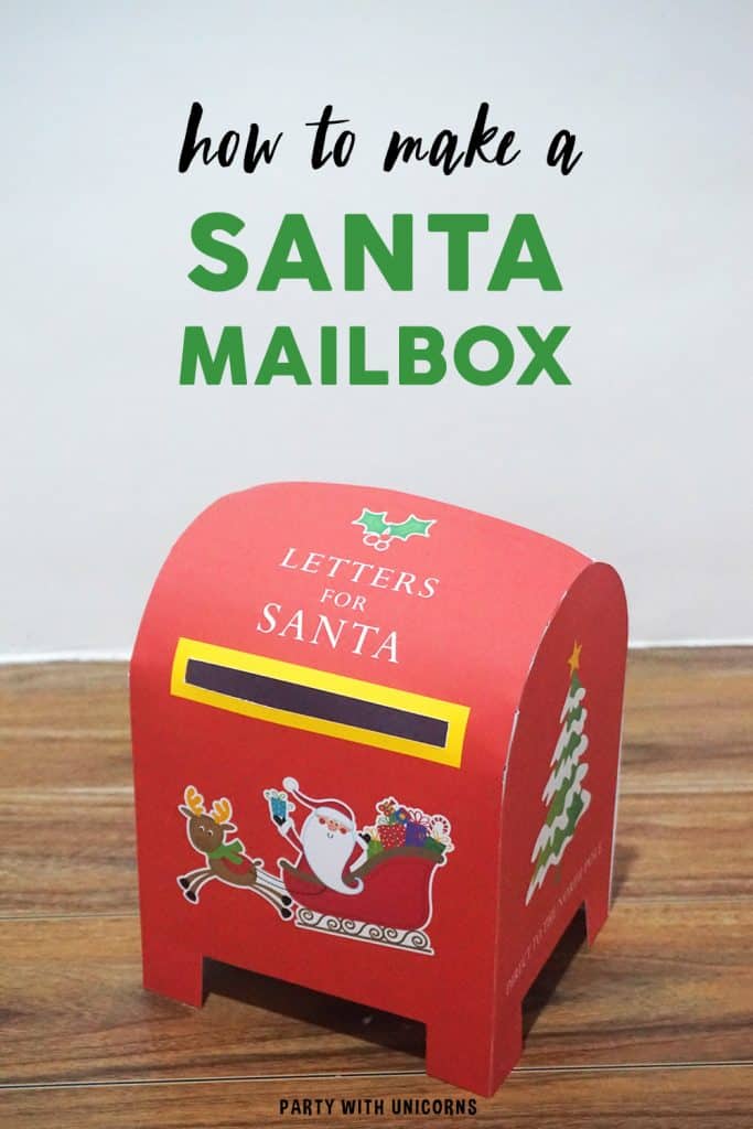 Printable Santa Mailbox Craft for kids