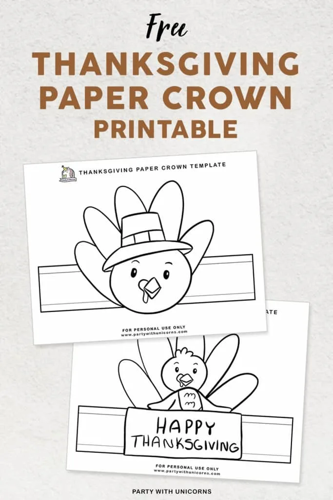 Thanksgiving Paper Crown Templates