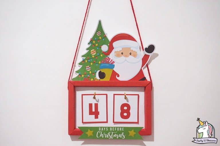 DIY Christmas Countdown Craft - Printable Template