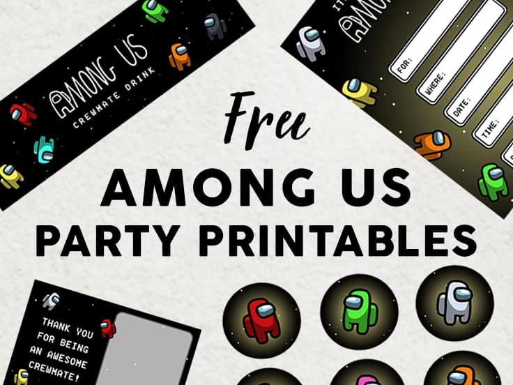 free among us party printables