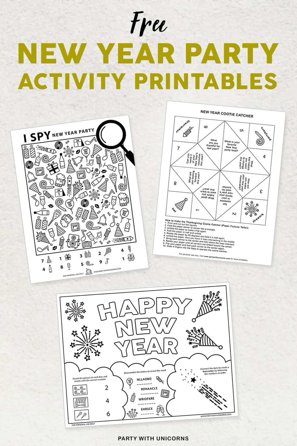 new-years-printable-activity-sheets-for-kids-party-with-unicorns