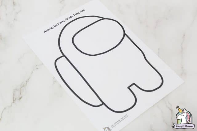 How to Make an Among Us Party Piñata - with Printable Pattern - Party ...