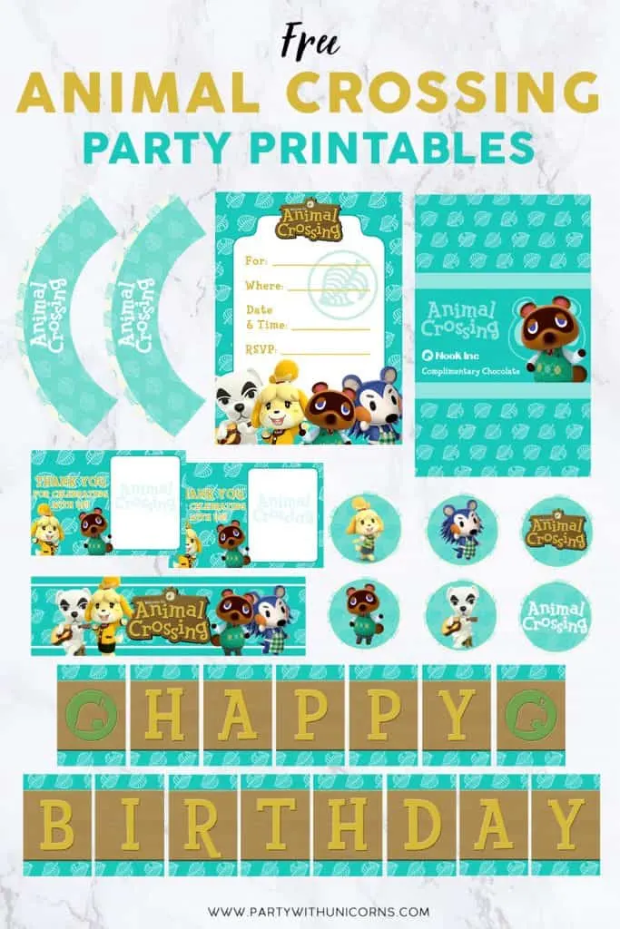 Animal crossing Party Printables