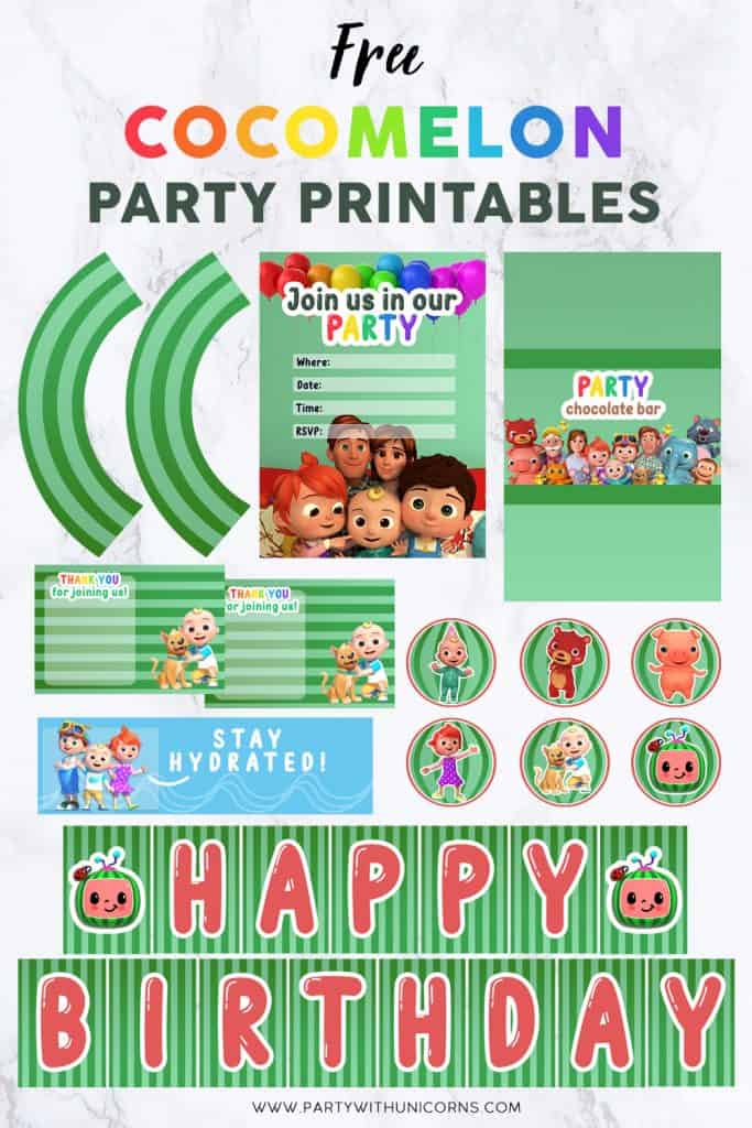 Cocomelon Party Printables Set Free Download