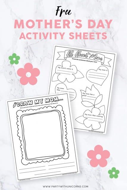 Mother's Day Printables (Coloring Cards & Activity Sheets for Kids ...