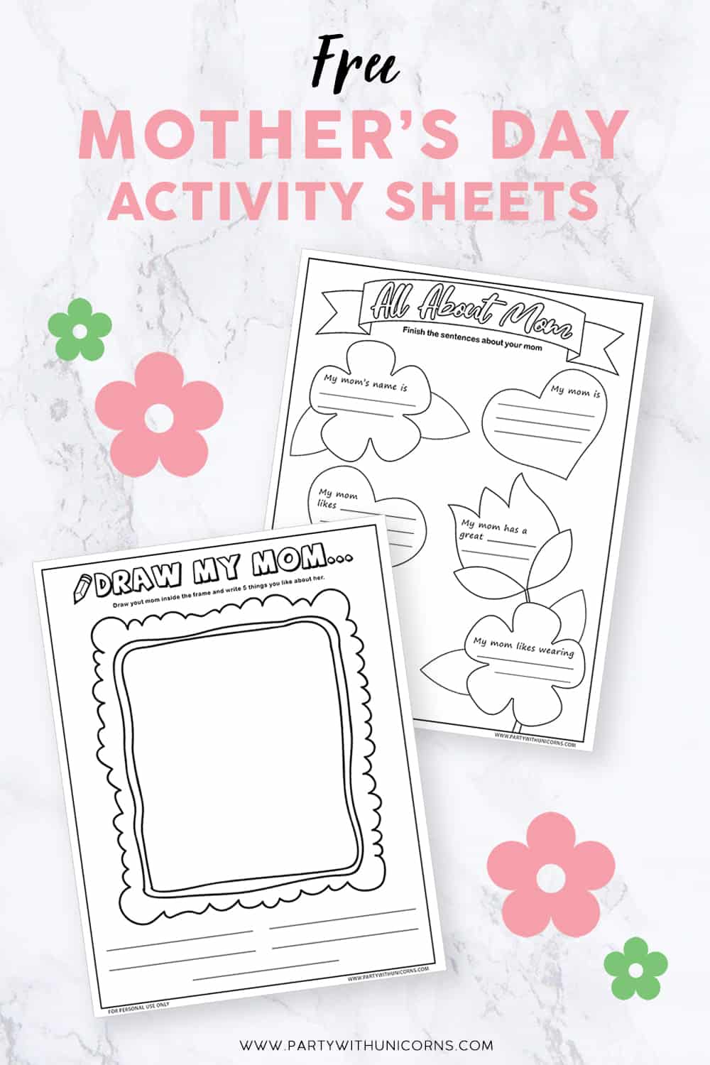 Free Mother's Day Activity Sheets image