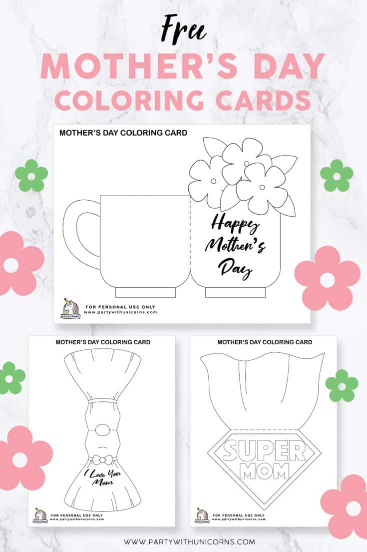 Mother's Day Printables (Coloring Cards & Activity Sheets for Kids