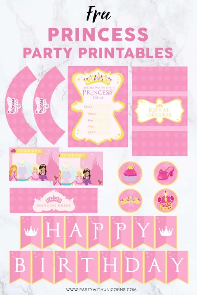 Free Princess Party Printables image