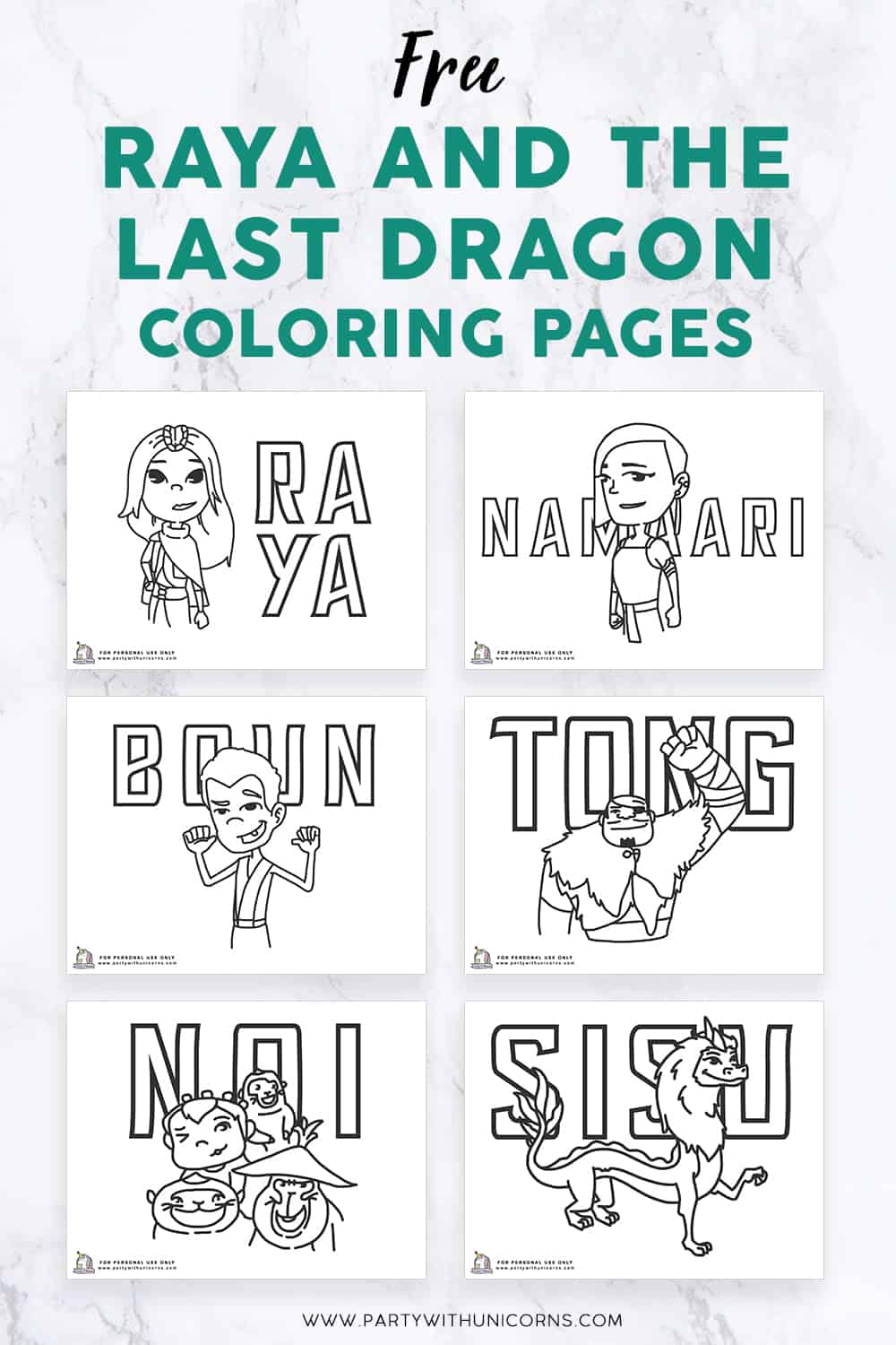 Download FREE Raya and The Last Dragon Coloring Pages