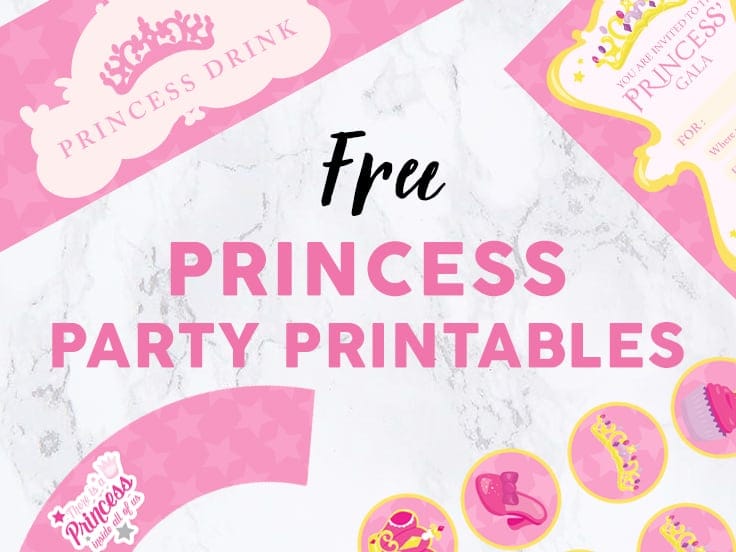 printable princess birthday banner