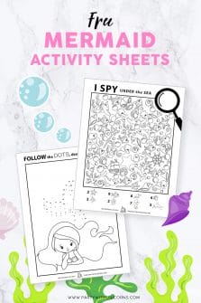 FREE Mermaid Printables (Placemat, Game, And Activity Sheets) - Party ...