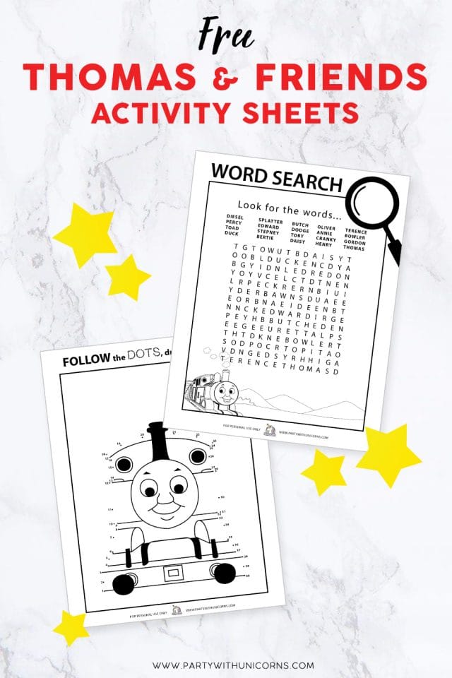 FREE Thomas and Friends Activity Printables