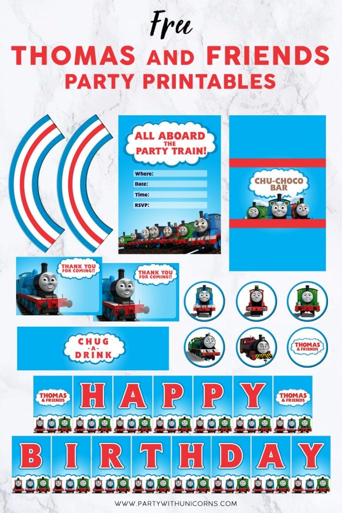 FREE Thomas and Friends Party Printables