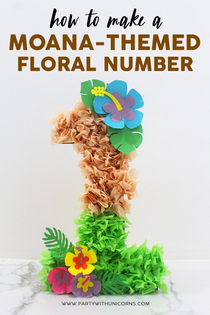 moana themed floral number with free paper hibiscus printable pattern and png files party with unicorns