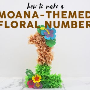 Moana Floral Number Craft image
