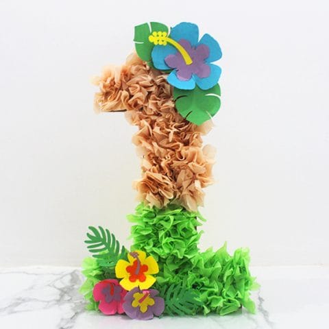 Moana Floral Number Craft Favor Box Step 14 image