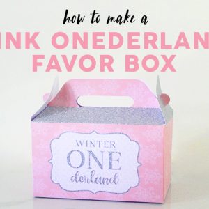 Pink Onederland Favor Box