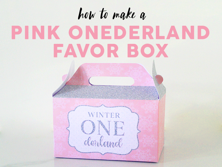 Pink Onederland Favor Box
