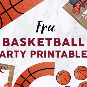 Basketball Party Printables set available to download