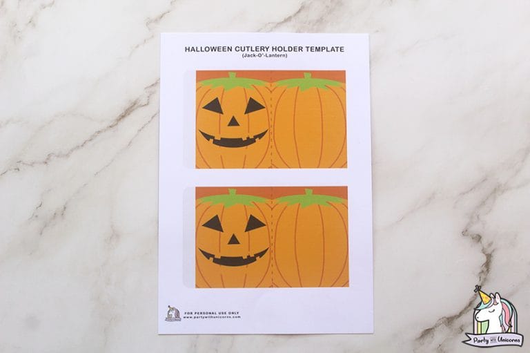 Halloween Cutlery Holder — with FREE Printable Template Party with