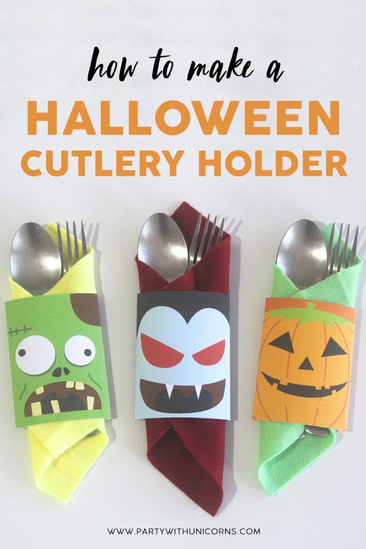 Halloween Cutlery Holder — with FREE Printable Template Party with