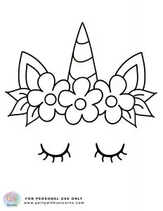 artistic Unicorn Coloring Page