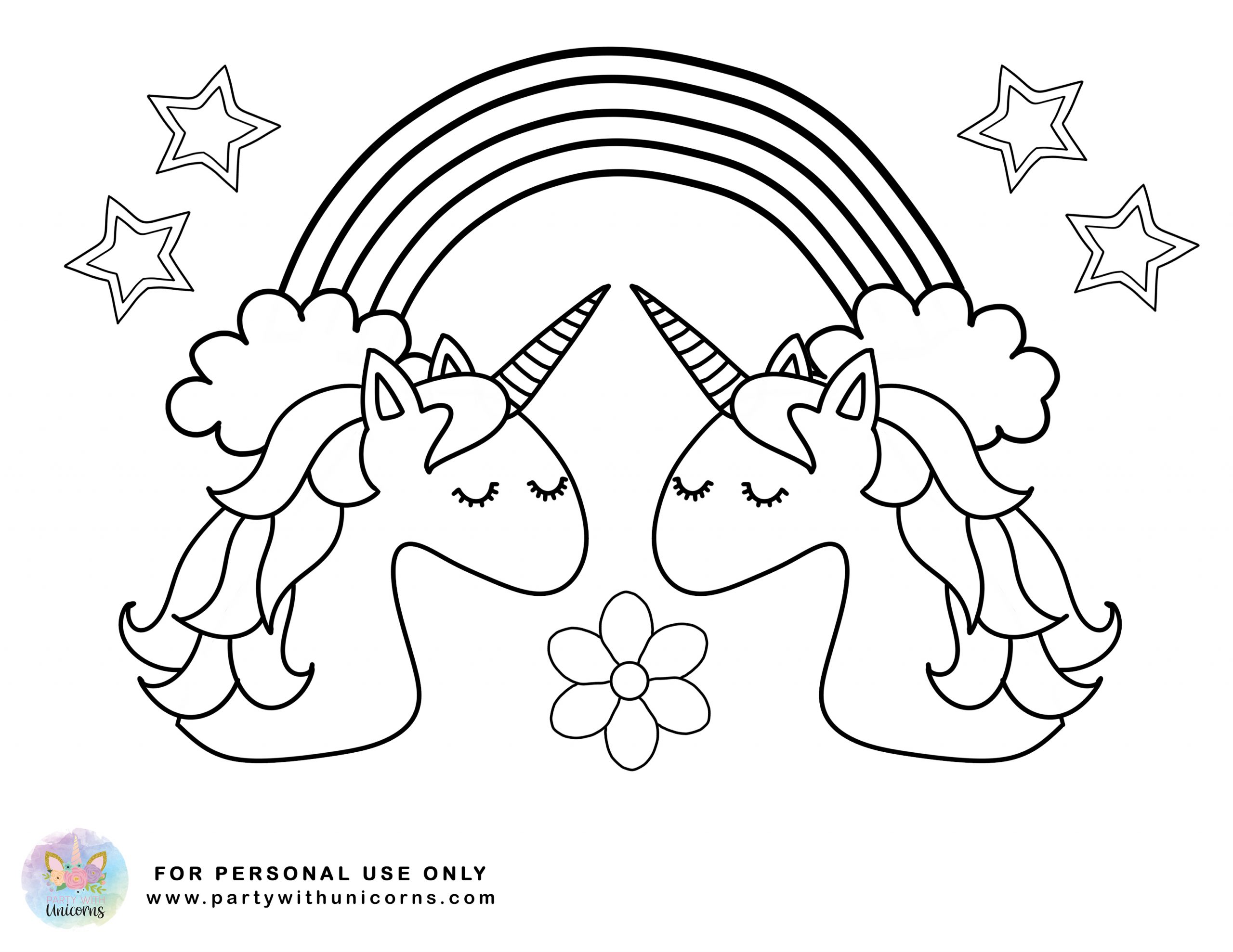 unicorn coloring pages free printable coloring book party with unicorns