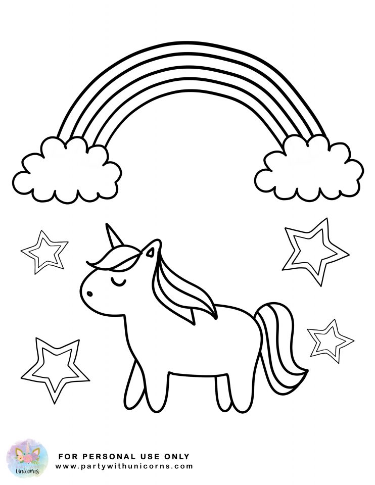 Unicorn Coloring Pages - Free Printable Coloring Book - Party with Unicorns