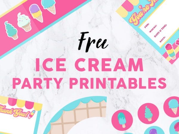 Free Ice Cream Party Printables - Party with Unicorns